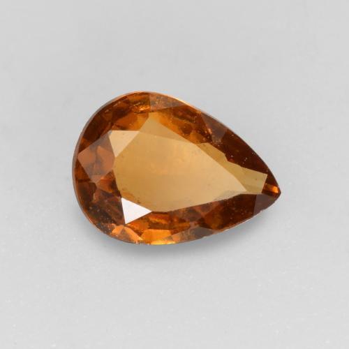 Granato essonite naturale arancione da 0,53 ct, taglio a pera, VS