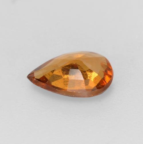 Granato essonite naturale arancione da 0,53 ct, taglio a pera, VS