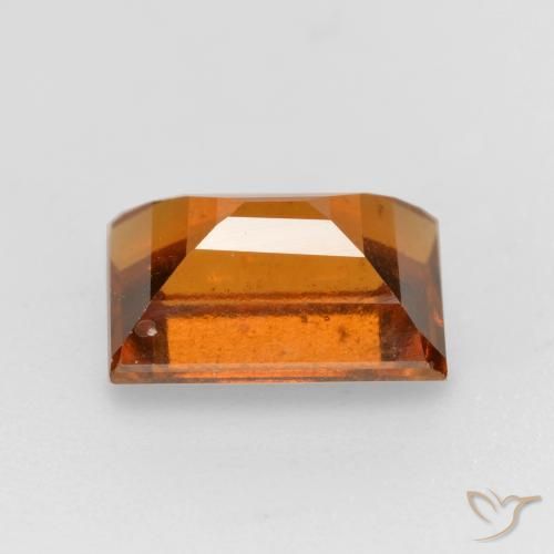 Granato hessonite Arancione scuro naturale da 1.57 ct, Taglio a baguette, VS