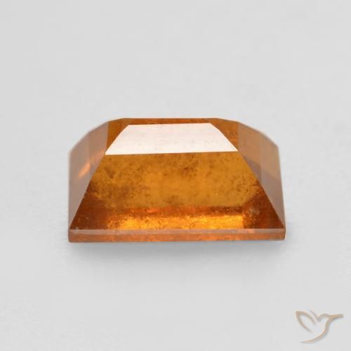Granato hessonite Arancione scuro naturale da 1.37 ct, Taglio a baguette, SI