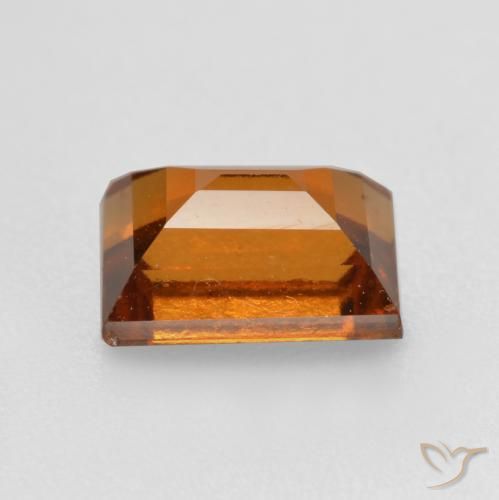 Granato hessonite Arancione scuro naturale da 1.39 ct, Taglio a baguette, VS