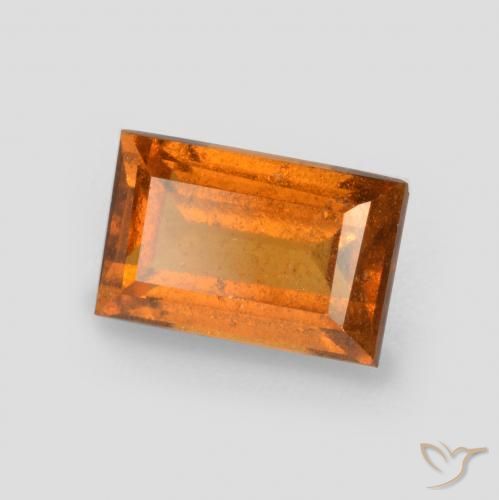 Granato hessonite Arancio giallastro naturale da 1.08 ct, Taglio a baguette, SI