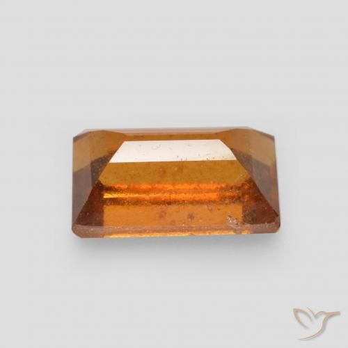 Granato hessonite Arancio giallastro naturale da 1.08 ct, Taglio a baguette, SI