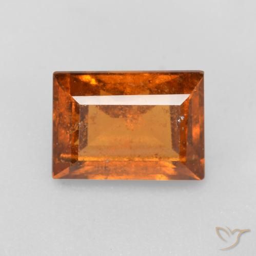 Granato hessonite Arancio medio-scuro naturale da 1.26 ct, Taglio a baguette, SI