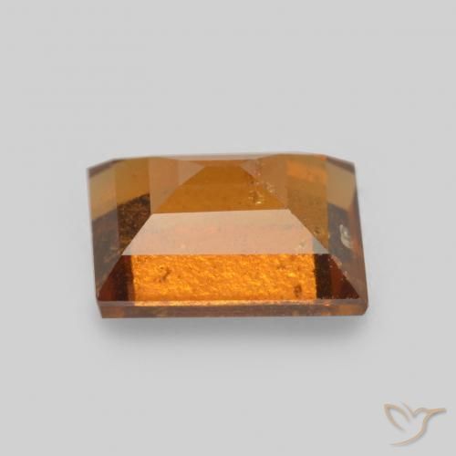 Granato hessonite Arancione scuro naturale da 1.31 ct, Taglio a baguette, VS-SI