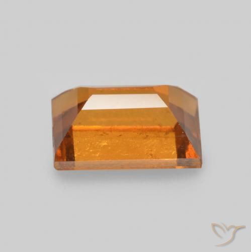 Granato hessonite Arancione scuro naturale da 0.91 ct, Taglio a baguette, VS
