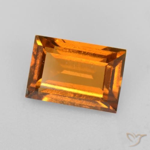 Granato hessonite Arancio Terra naturale da 1.23 ct, Taglio a baguette, VS