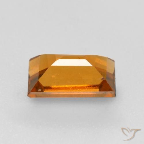 Granato hessonite Arancione marroncino naturale da 0.76 ct, Taglio a baguette, VS