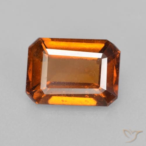 2.25ct Naturale Arancio Medio Granato hessonite, Taglio smeraldo, VS
