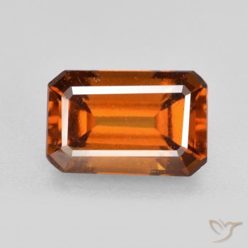 2.15ct Naturale Arancio medio-scuro Granato hessonite, Taglio smeraldo, VS-SI