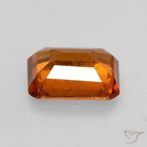 Granato hessonite Arancio medio-scuro naturale da 2.10 ct, Ottagonale / Taglio smeraldo, VS-SI