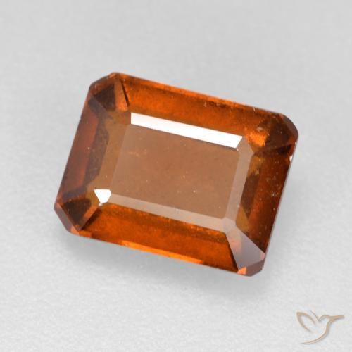 Granato hessonite Arancione rossastra naturale da 2.70 ct, Ottagonale / Taglio smeraldo, SI
