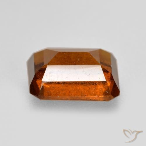 Granato hessonite Arancione rossastra naturale da 2.70 ct, Ottagonale / Taglio smeraldo, SI