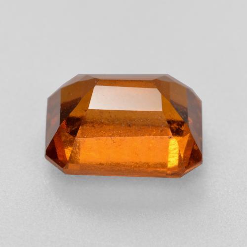 Granato essonite naturale arancione da 2,95 ct, taglio smeraldo, VS-SI