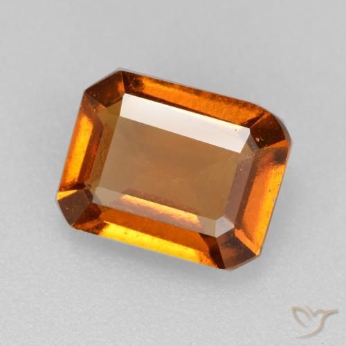 Granato hessonite Arancione scuro naturale da 2.09 ct, Ottagonale / Taglio smeraldo, VS-SI