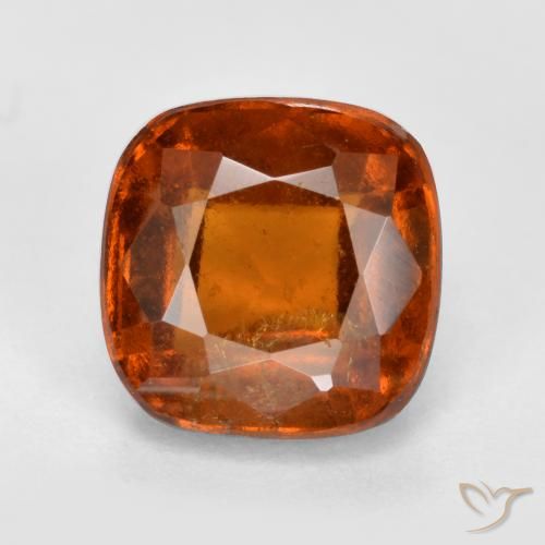 2.33ct Naturale Arancione Ambra Granato hessonite, Cuscino, SI