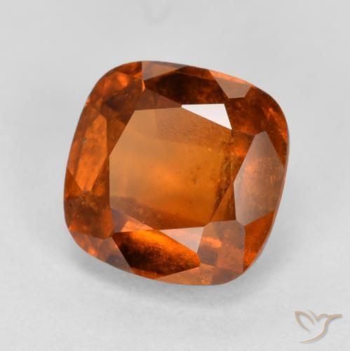 Granato hessonite Arancione scuro naturale da 2.10 ct, Cuscino, VS-SI
