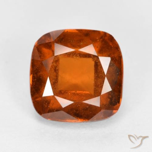 2.01ct Naturale Arancione scuro Granato hessonite, Cuscino, SI