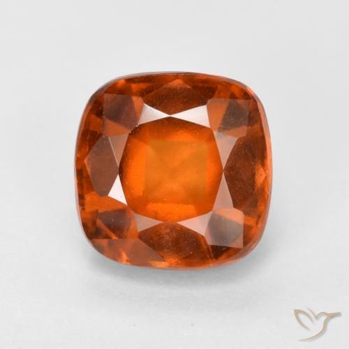 2.08ct Naturale Arancia Fuoco Granato hessonite, Cuscino, VS