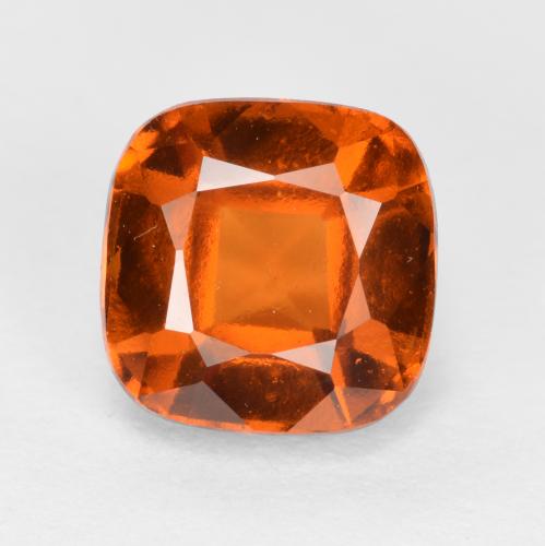 Granato essonite naturale arancione da 2,18 ct, taglio a cuscino, VVS-VS