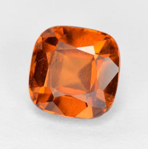 Granato essonite naturale arancione da 2,18 ct, taglio a cuscino, VVS-VS