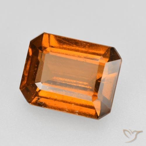 2.45ct Naturale Arancio Medio Granato hessonite, Taglio smeraldo, VS-SI