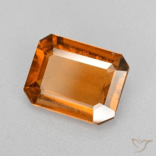 Granato hessonite Arancio Medio naturale da 1.98 ct, Taglio smeraldo, VS-SI