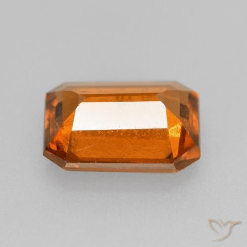 Granato hessonite Arancio Medio naturale da 1.98 ct, Taglio smeraldo, VS-SI
