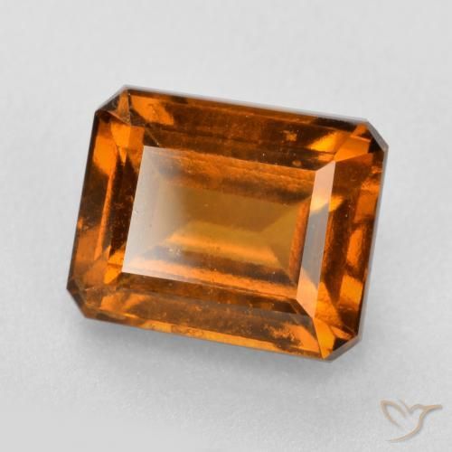 2.34ct Naturale Arancione scuro Granato hessonite, Taglio smeraldo, VS-SI