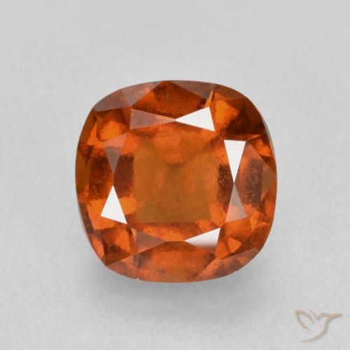 1.87ct Naturale Arancione rossastra Granato hessonite, Cuscino, VS-SI