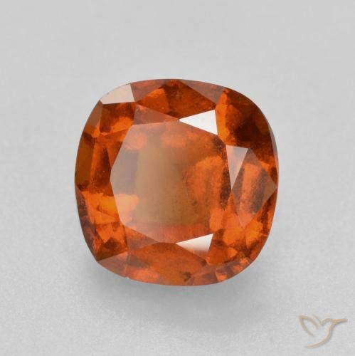 Granato hessonite Arancione rossastra naturale da 1.87 ct, Cuscino, VS-SI
