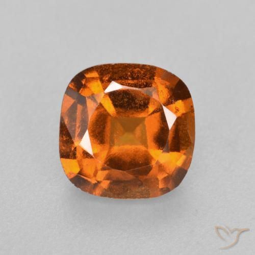 1.57ct Naturale Arancio Medio Granato hessonite, Cuscino, VS-SI
