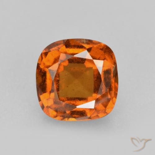 2.08ct Naturale Arancio medio-scuro Granato hessonite, Cuscino, VS-SI