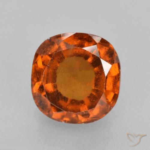 2.08ct Naturale Arancione rossastra Granato hessonite, Cuscino, VS-SI