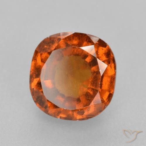Granato hessonite Arancione rossastra naturale da 2.08 ct, Cuscino, VS-SI