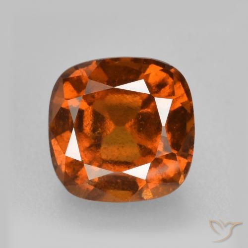 2.16ct Naturale Arancione scuro Granato hessonite, Cuscino, VS-SI