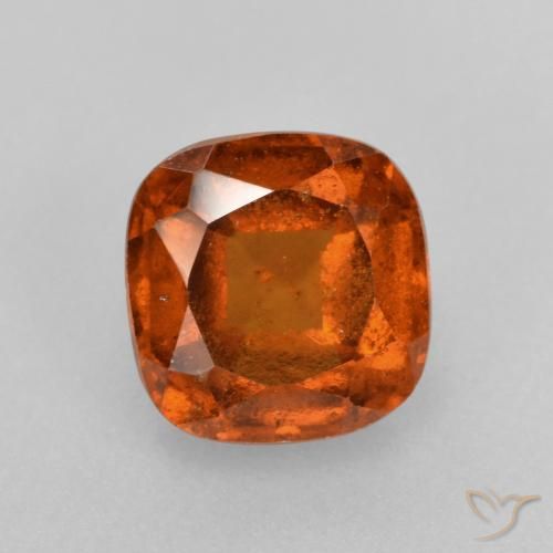 2.01ct Naturale Arancio Medio Granato hessonite, Cuscino, VS-SI