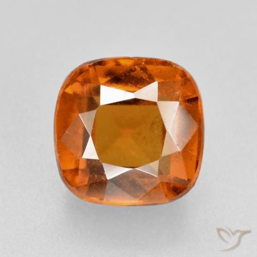 2.26ct Naturale Arancione scuro Granato hessonite, Cuscino, VS-SI