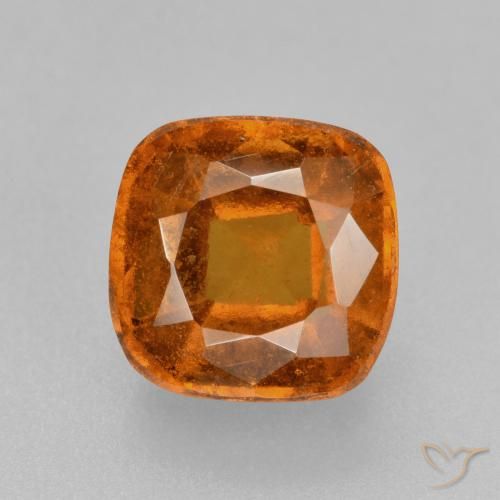 2.29ct Naturale Arancione rossastra Granato hessonite, Cuscino, VS-SI