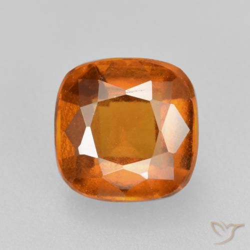 2.16ct Naturale Arancione scuro Granato hessonite, Cuscino, VS-SI