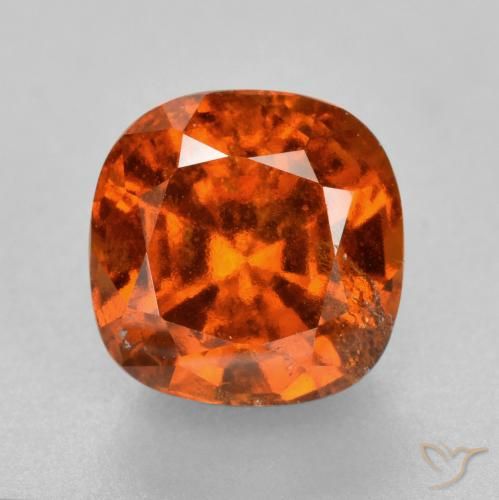2.08ct Naturale Arancione scuro Granato hessonite, Cuscino, SI