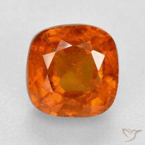2.22ct Naturale Arancio Medio Granato hessonite, Cuscino, SI