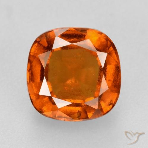 1.95ct Naturale Arancia Fuoco Granato hessonite, Cuscino, VS-SI