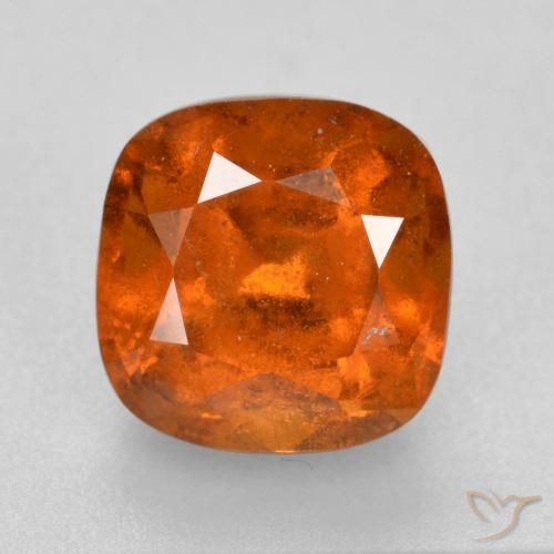 2.14ct Naturale Arancione Ambra Granato hessonite, Cuscino, SI