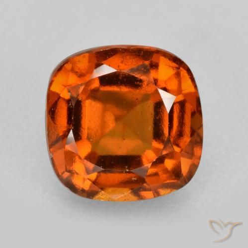 2.17ct Naturale Arancione scuro Granato hessonite, Cuscino, VS