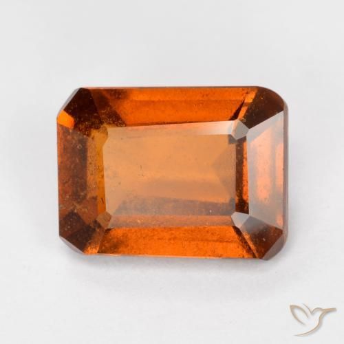 Granato hessonite Arancione scuro naturale da 2.34 ct, Ottagonale / Taglio smeraldo, SI