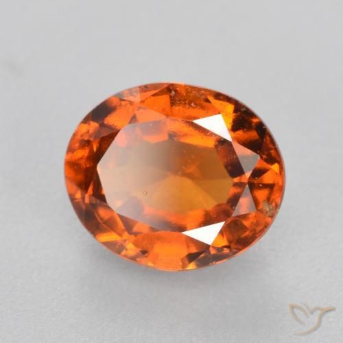 Granato hessonite Arancione scuro naturale da 1.86 ct, Ovale, VS