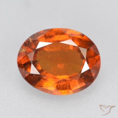 1.81ct Naturale Arancione scuro Granato hessonite, Ovale, SI