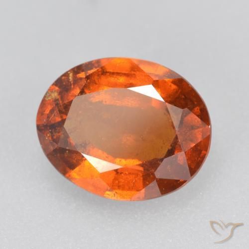 Granato hessonite Arancione scuro naturale da 1.81 ct, Ovale, SI