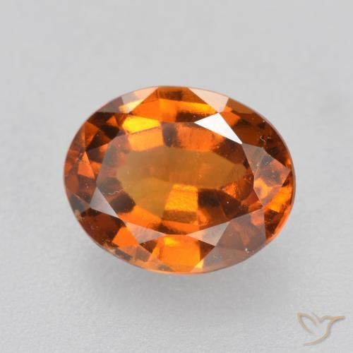 Granato essonite naturale arancione da 1,47 ct, taglio ovale, VVS-VS
